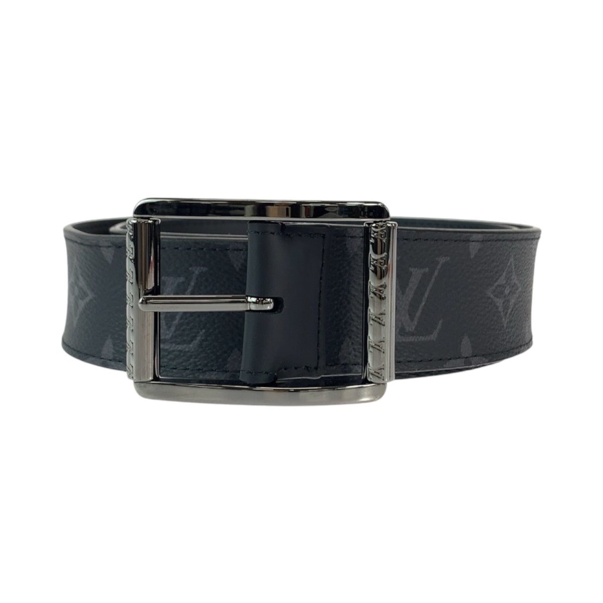 11887
LOUIS VUITTON ルイヴィトン モノグラム エクリプス サンチュール リヴェルソ 85cm/34inc ブラック 黒 シルバー金具 PVC M9044 ベルト  メンズ