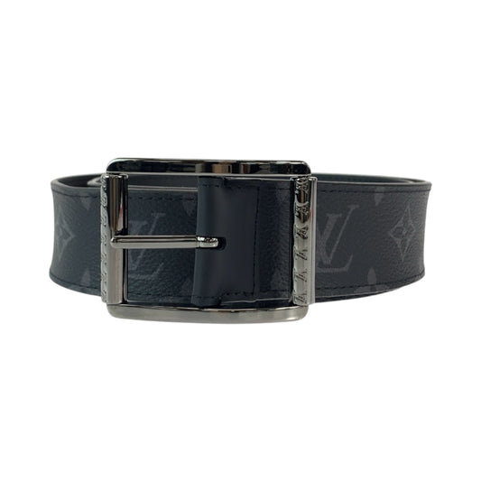 11887
LOUIS VUITTON ルイヴィトン モノグラム エクリプス サンチュール リヴェルソ 85cm/34inc ブラック 黒 シルバー金具 PVC M9044 ベルト  メンズ