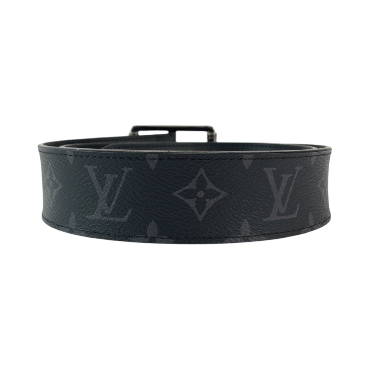 11887
LOUIS VUITTON ルイヴィトン モノグラム エクリプス サンチュール リヴェルソ 85cm/34inc ブラック 黒 シルバー金具 PVC M9044 ベルト  メンズ