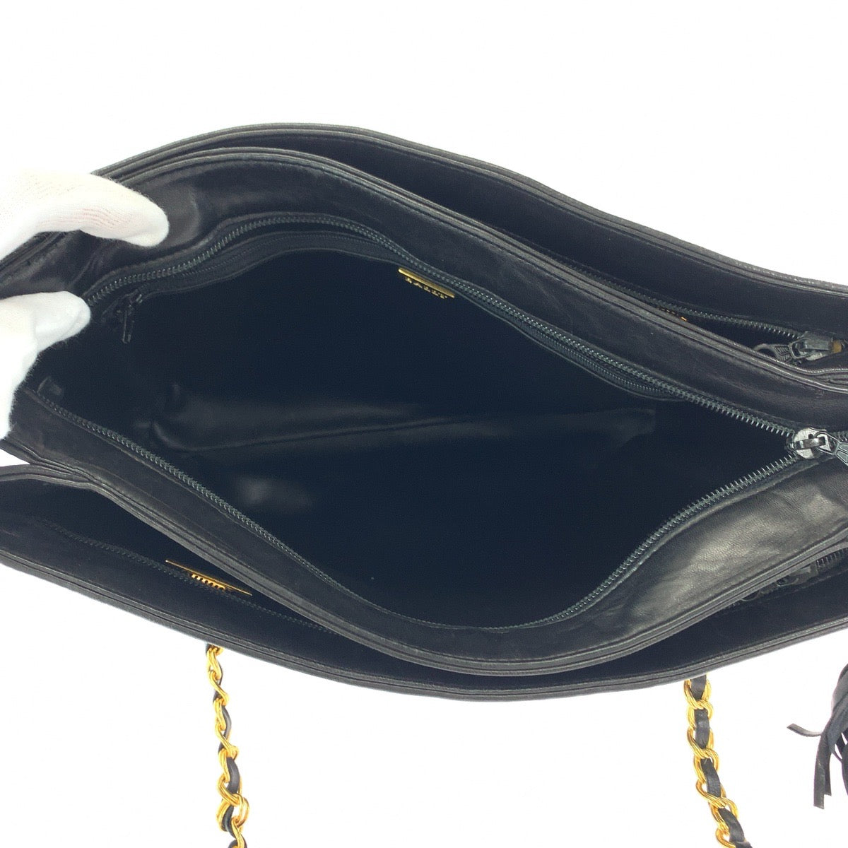 11881
BALLY バリー ヴィンテージ ブラック 黒 ゴールド金具 レザー チェーントートバッグ ショルダーバッグ  レディース