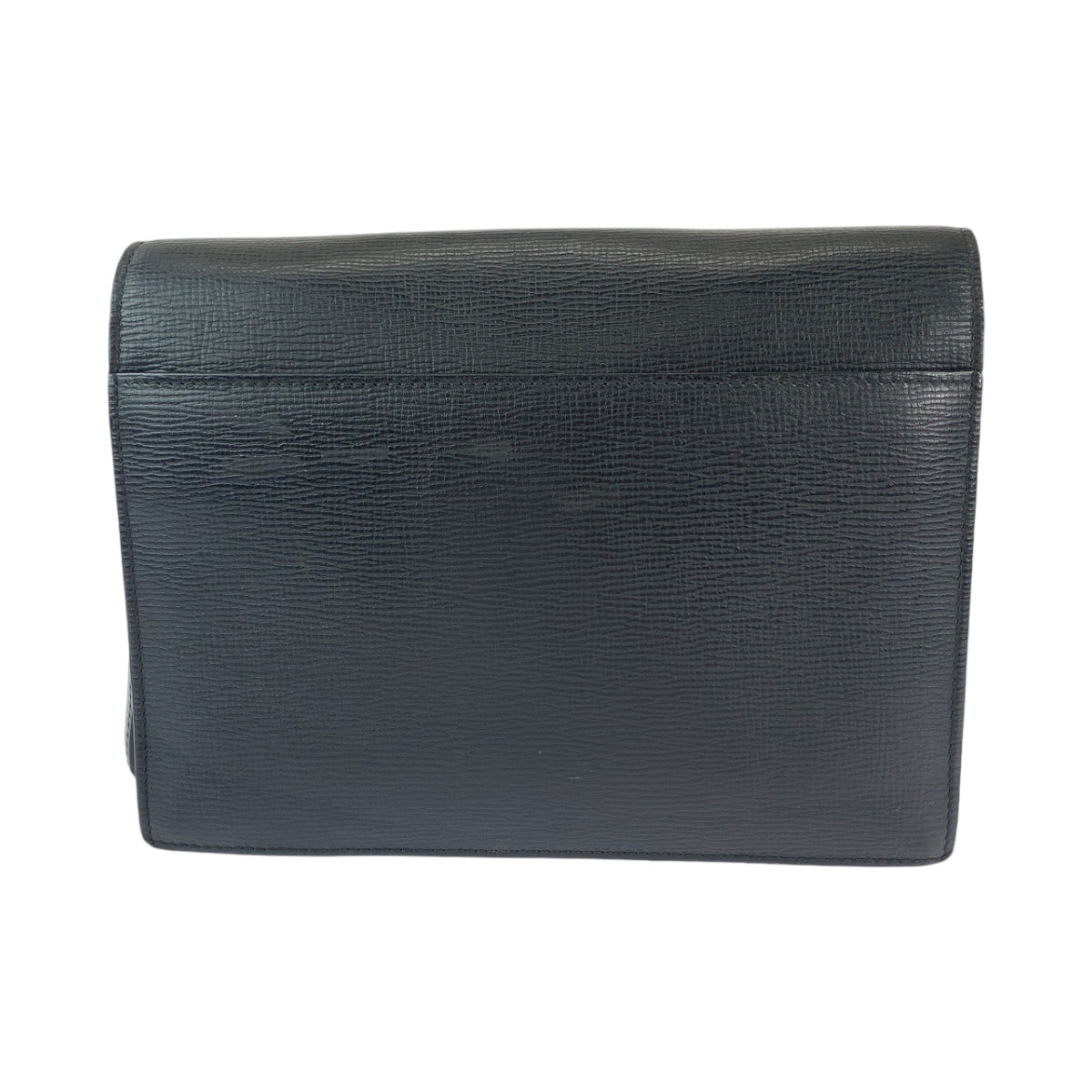 11879
LOEWE ロエベ ブラック 黒 シルバー金具 レザー 350 30 101 セカンドバッグ クラッチバッグ  メンズ