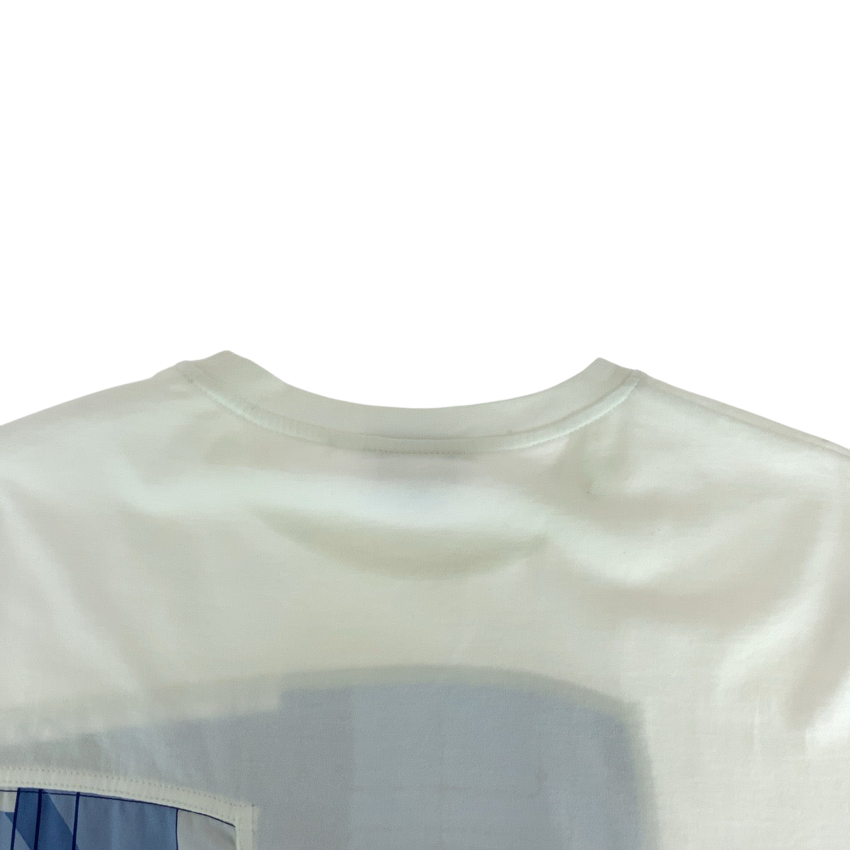 14039
HERMES エルメス サイズM ホワイト ブルー コットン / シルク H037700HA70 半袖Tシャツ カットソー  メンズ