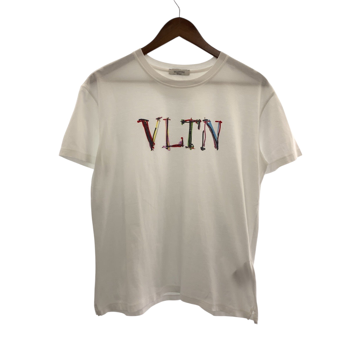 14040
VALENTINO ヴァレンティノ VLTN ロゴ サイズS ホワイト マルチカラー コットン VV3MG10V746 半袖Tシャツ カットソー  メンズ A24