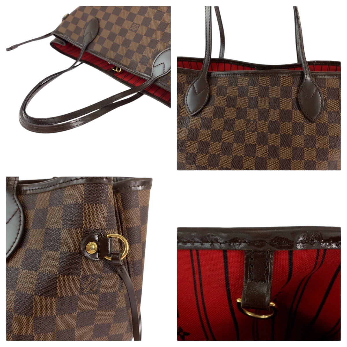 11869
LOUIS VUITTON ルイヴィトン ダミエ ネヴァーフルMM ブラウン ゴールド金具 PVC N51105 トートバッグ ショルダーバッグ  レディース