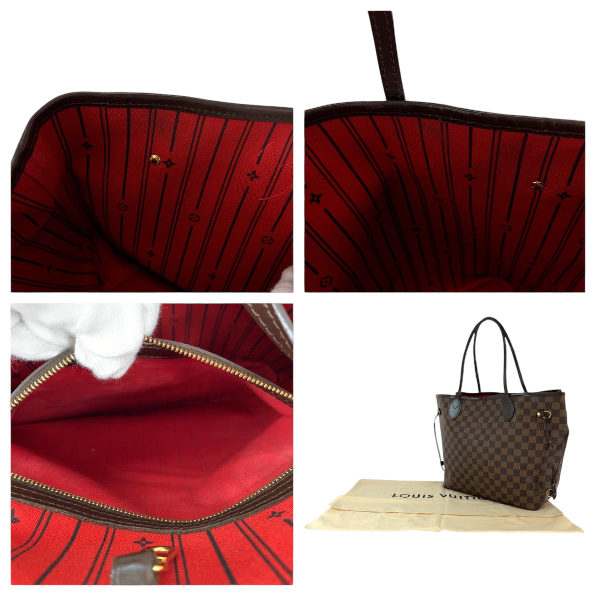 11869
LOUIS VUITTON ルイヴィトン ダミエ ネヴァーフルMM ブラウン ゴールド金具 PVC N51105 トートバッグ ショルダーバッグ  レディース