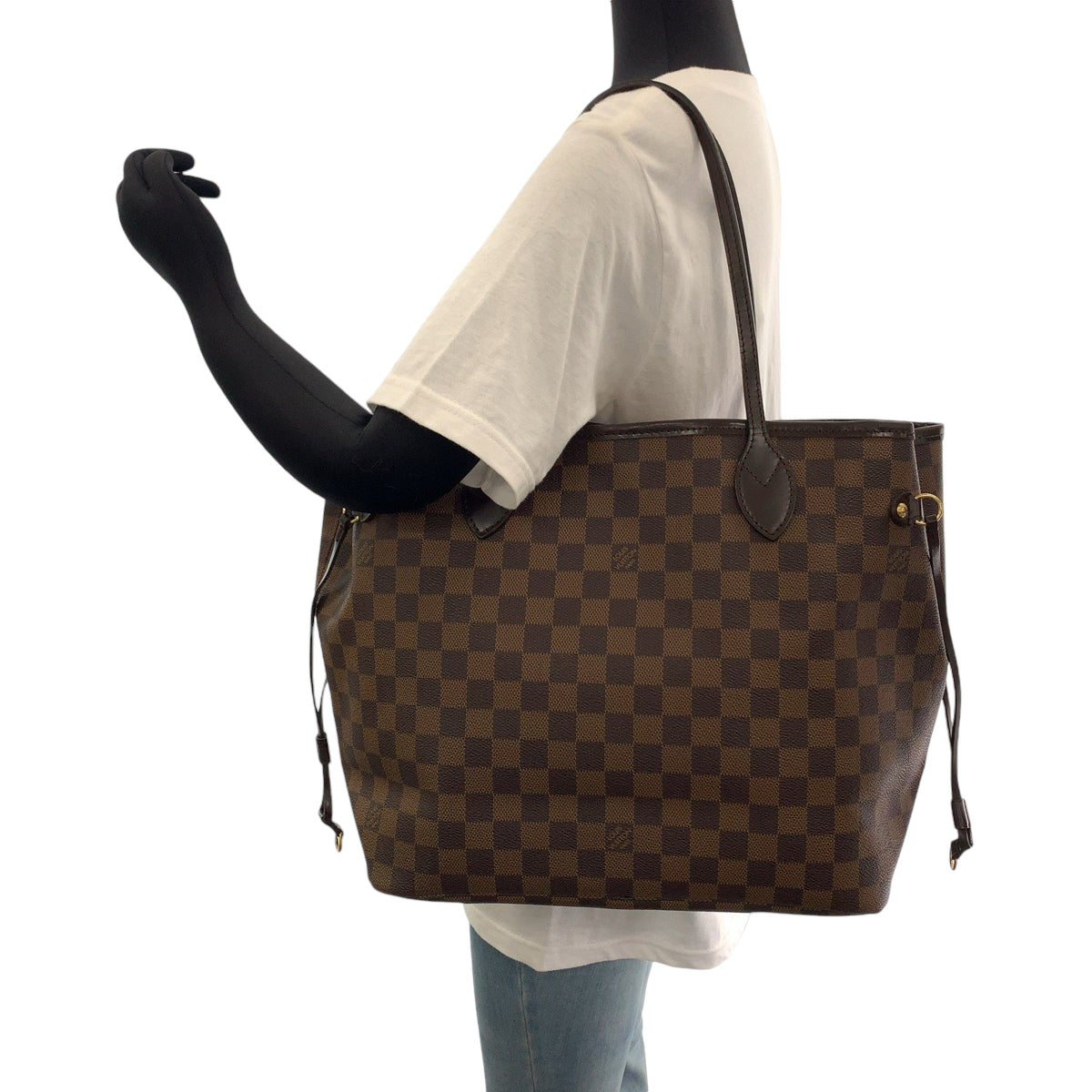 11869
LOUIS VUITTON ルイヴィトン ダミエ ネヴァーフルMM ブラウン ゴールド金具 PVC N51105 トートバッグ ショルダーバッグ  レディース