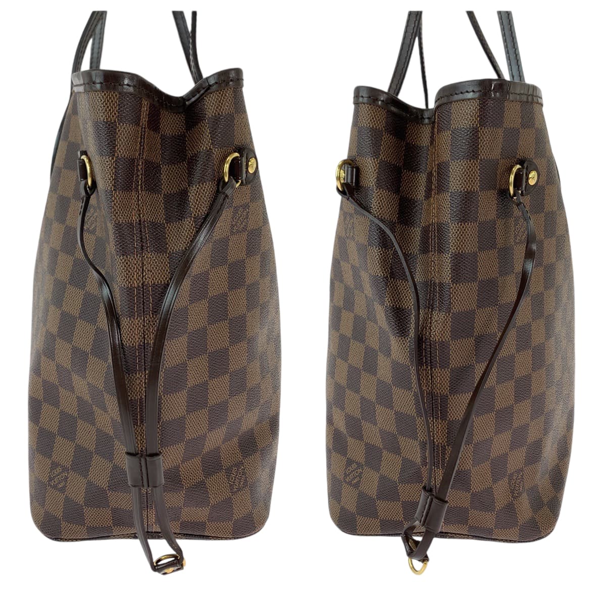 11869
LOUIS VUITTON ルイヴィトン ダミエ ネヴァーフルMM ブラウン ゴールド金具 PVC N51105 トートバッグ ショルダーバッグ  レディース