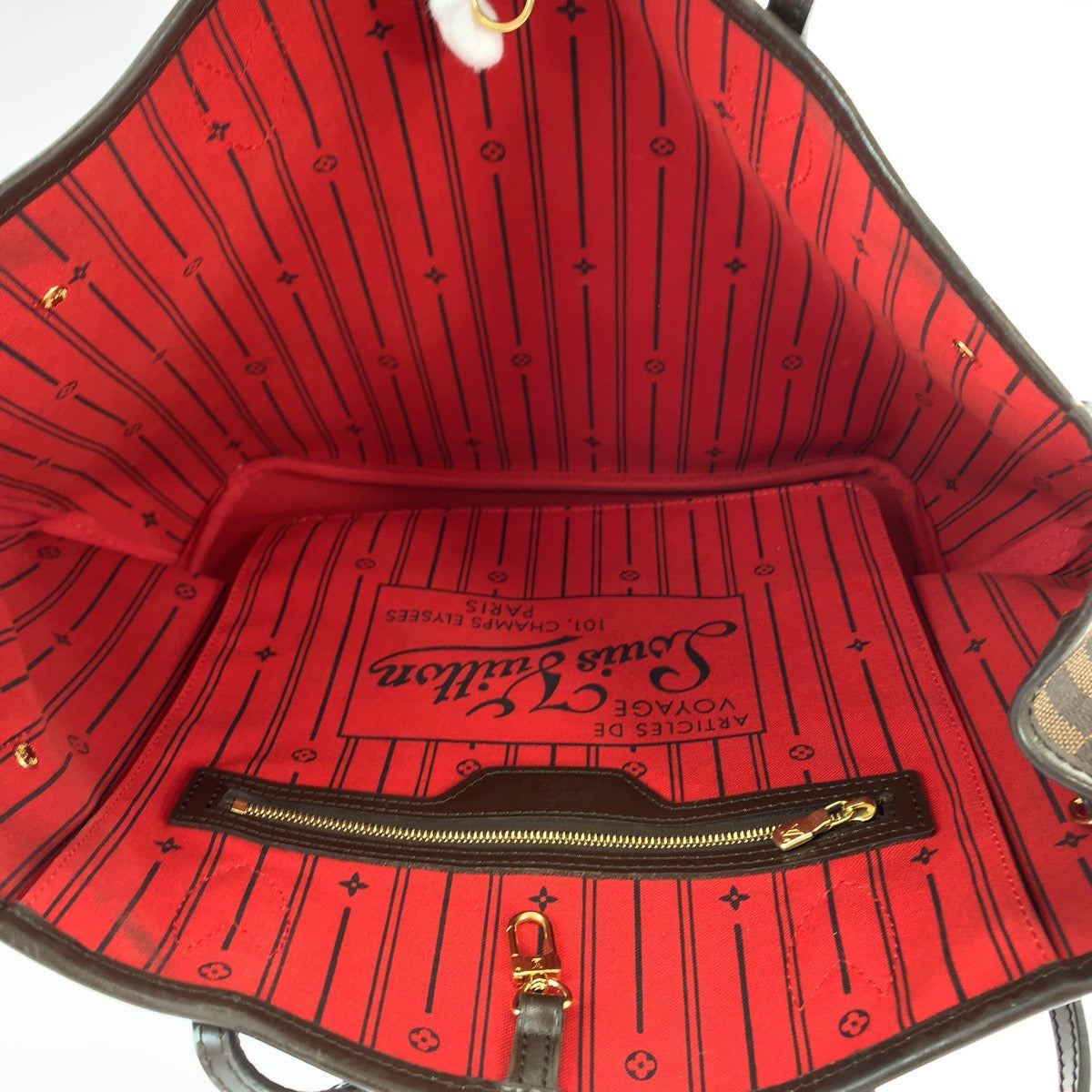 11869
LOUIS VUITTON ルイヴィトン ダミエ ネヴァーフルMM ブラウン ゴールド金具 PVC N51105 トートバッグ ショルダーバッグ  レディース