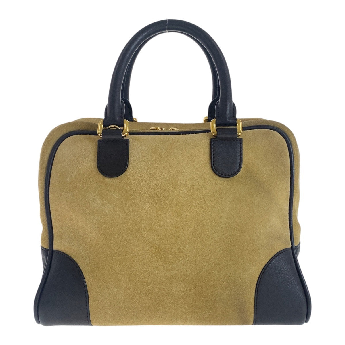 11868
LOEWE ロエベ アナグラム アマソナ25 ベージュ ブラウン ゴールド金具 スウェード / レザー ハンドバッグ ショルダーバッグ 2way  レディース ABP56