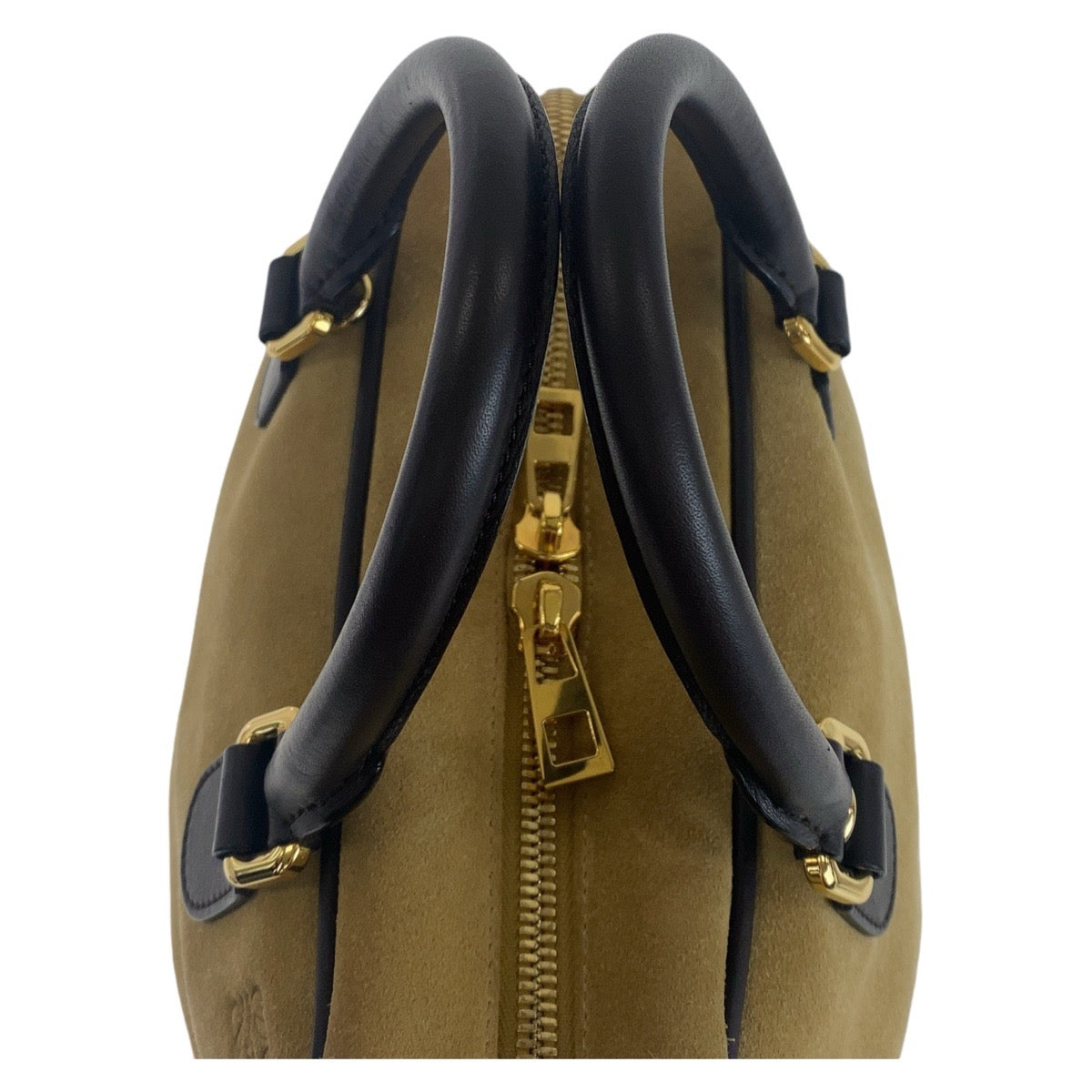 11868
LOEWE ロエベ アナグラム アマソナ25 ベージュ ブラウン ゴールド金具 スウェード / レザー ハンドバッグ ショルダーバッグ 2way  レディース ABP56