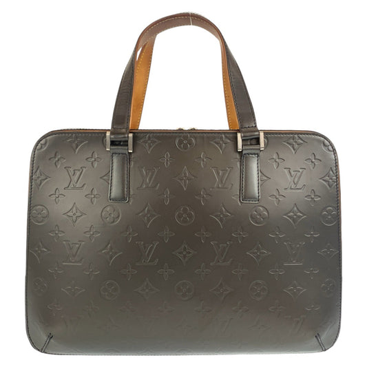 LOUIS VUITTON Louis Vuitton Monogram Matte Malden Noir Grey Silver Hardware Leather M55132 Business Bag Briefcase Men's