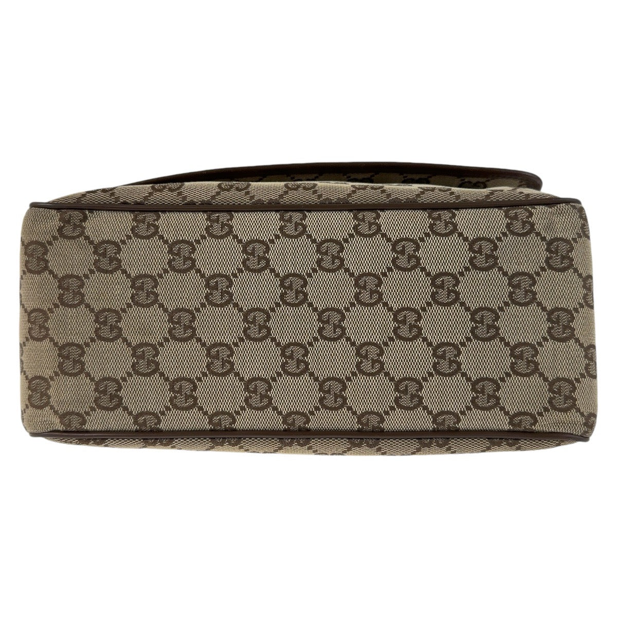 GUCCI グッチ ブラウン ベージュ シルバー金具 GGキャンバス / レザー 28562 斜め掛け ショルダーバッグ メッセンジャーバッグ  メンズ
