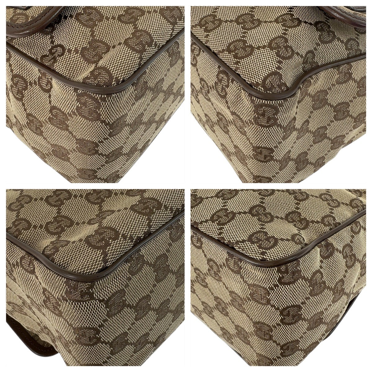 GUCCI グッチ ブラウン ベージュ シルバー金具 GGキャンバス / レザー 28562 斜め掛け ショルダーバッグ メッセンジャーバッグ  メンズ