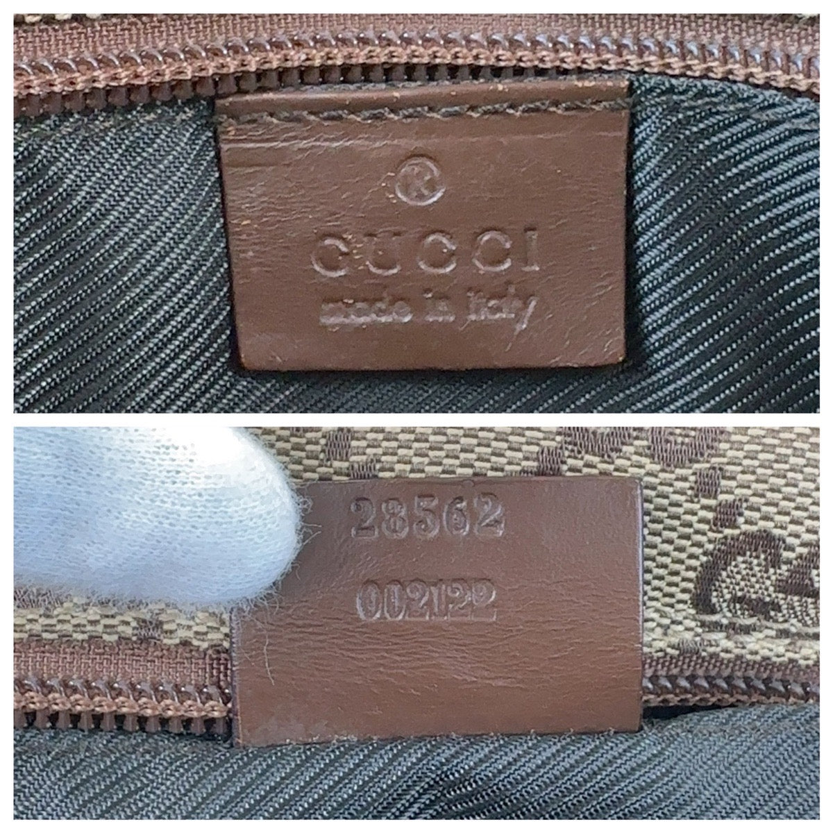 GUCCI グッチ ブラウン ベージュ シルバー金具 GGキャンバス / レザー 28562 斜め掛け ショルダーバッグ メッセンジャーバッグ  メンズ