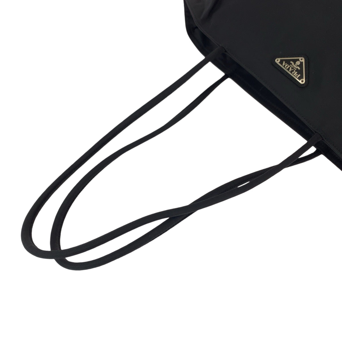11867
PRADA プラダ テスート 三角ロゴプレート ブラック 黒 シルバー金具 ナイロン トートバッグ ショルダーバッグ  レディース