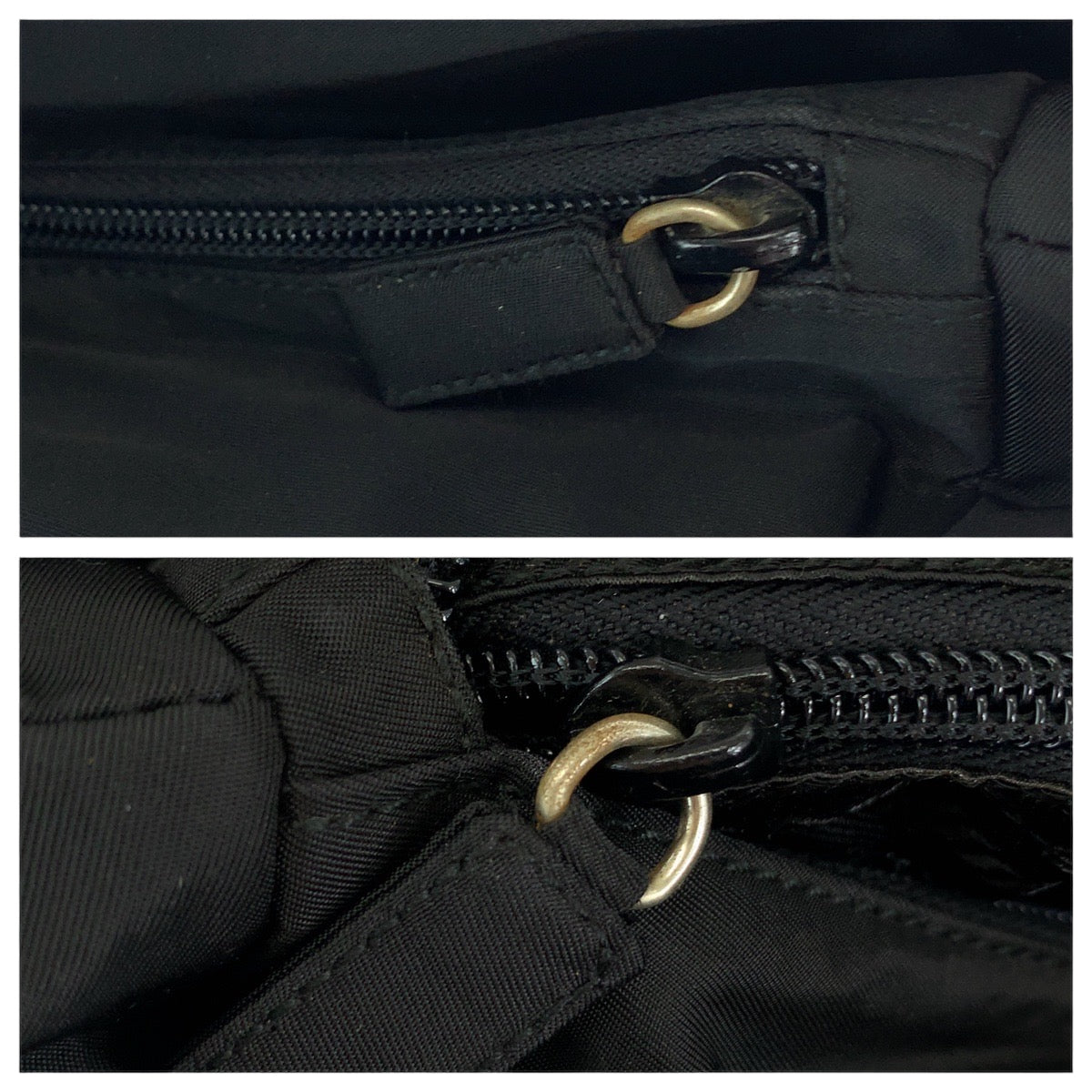 11867
PRADA プラダ テスート 三角ロゴプレート ブラック 黒 シルバー金具 ナイロン トートバッグ ショルダーバッグ  レディース