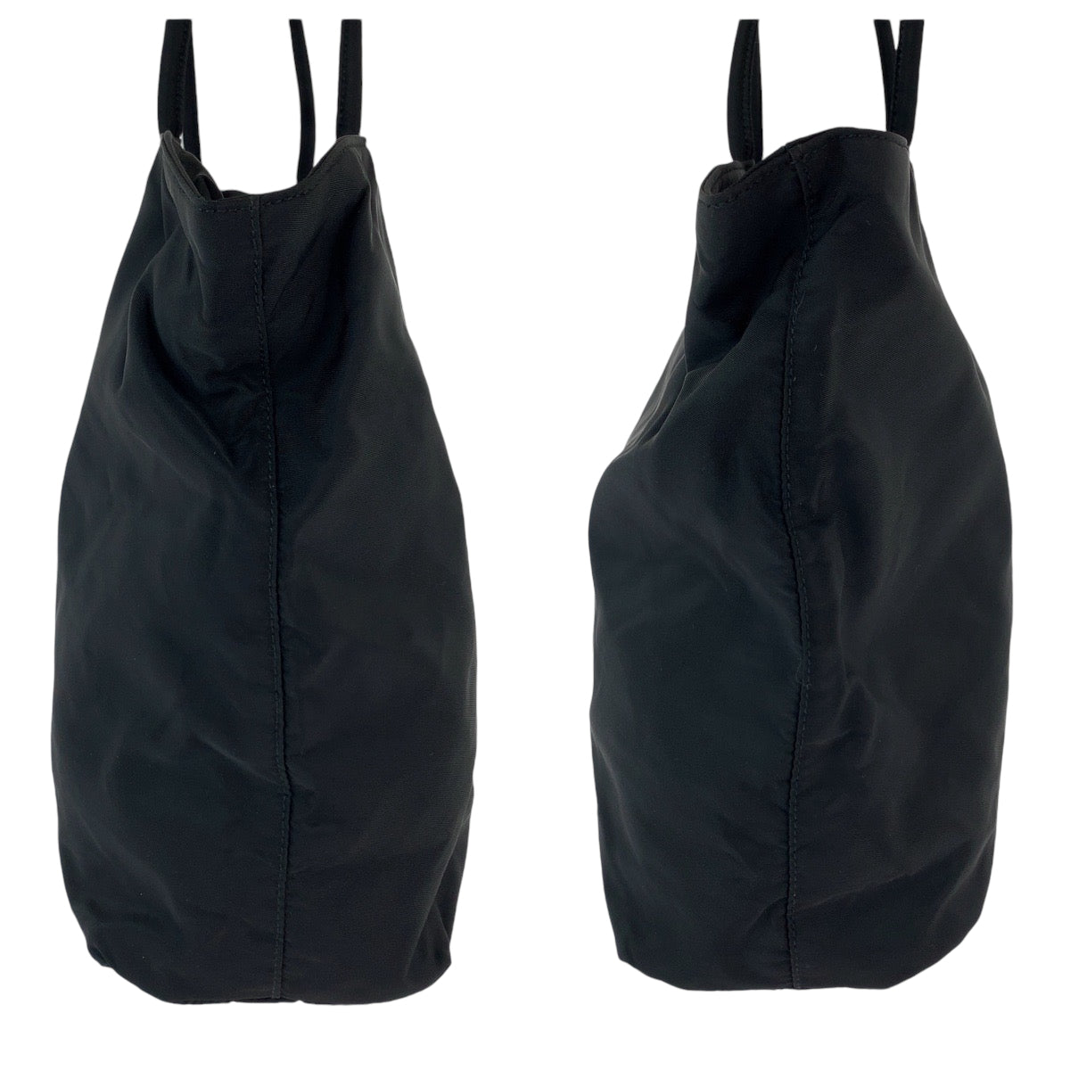 11867
PRADA プラダ テスート 三角ロゴプレート ブラック 黒 シルバー金具 ナイロン トートバッグ ショルダーバッグ  レディース