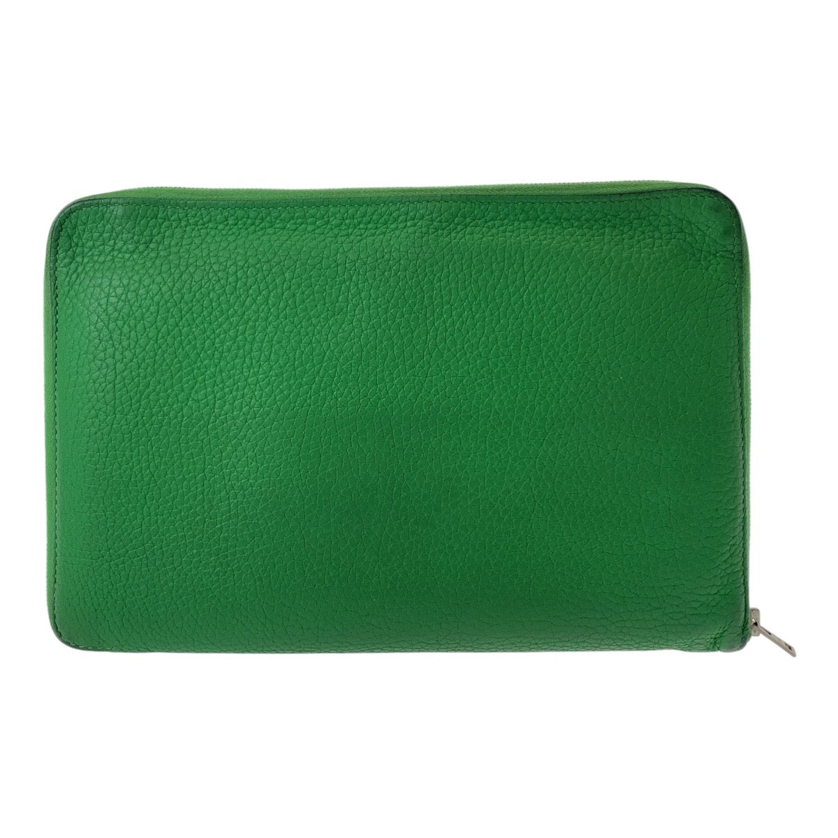 13047
HERMES エルメス アザップ TGM グリーン シルバー金具 レザー 長財布 ロングウォレット 男女兼用 T刻印  メンズ AB34