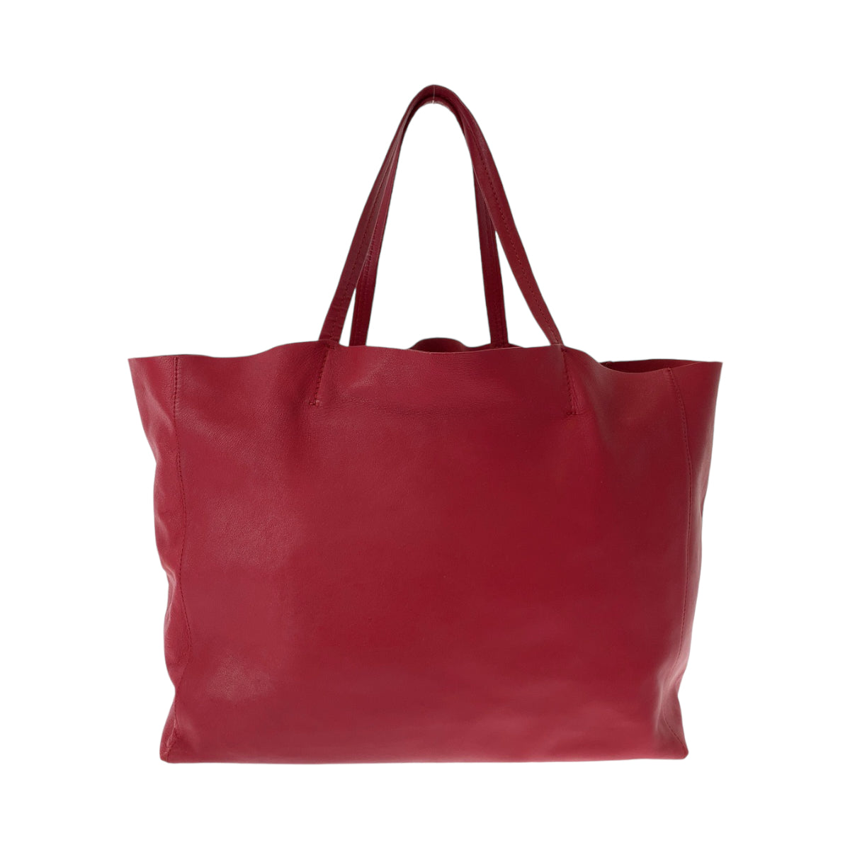 13048
CELINE セリーヌ ホリゾンタルカバ レッド レザー 16613 トートバッグ ショルダーバッグ  レディース