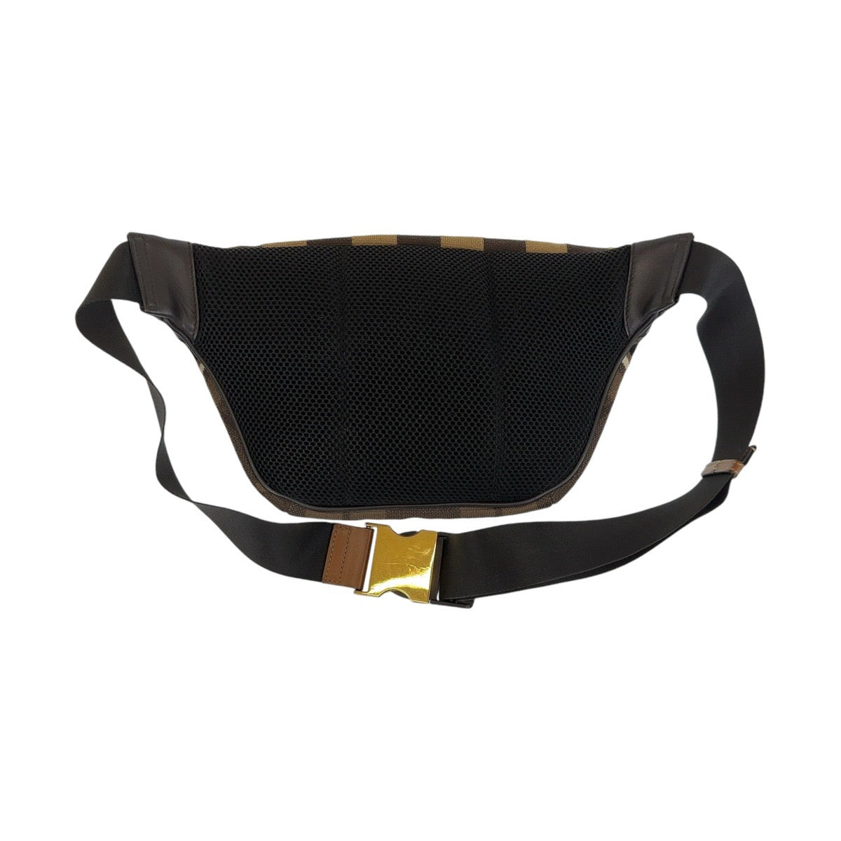 12838
FENDI フェンディ ズッカ柄 ブラウン ゴールド金具 キャンバス 7VA434 A4BI 189 8465 ボディバッグ ウエストバッグ バムバッグ  メンズ