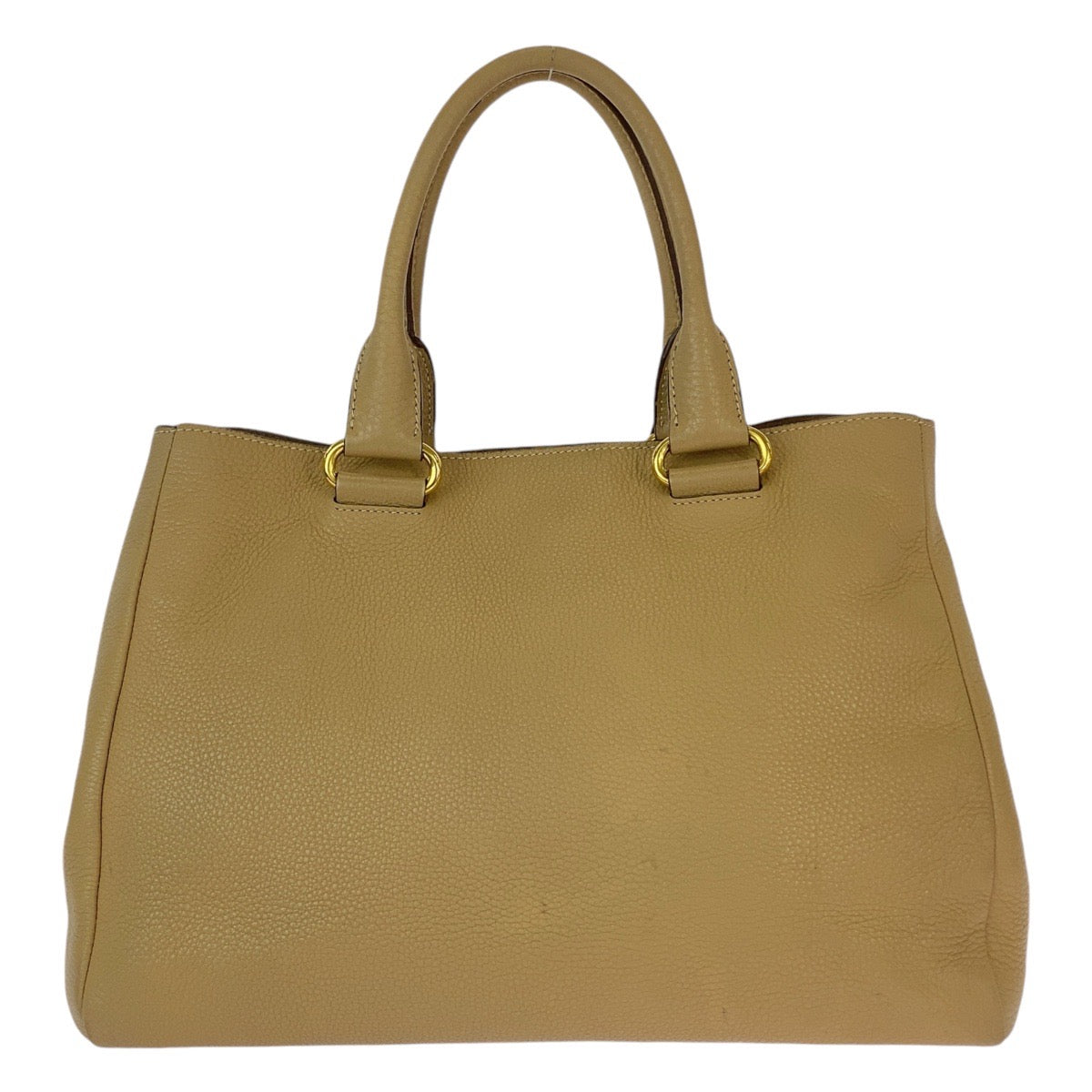 12828
PRADA プラダ ヴィッテロダイノ ベージュ ゴールド金具 レザー トートバッグ ハンドバッグ ショルダーバッグ  レディース AB38
