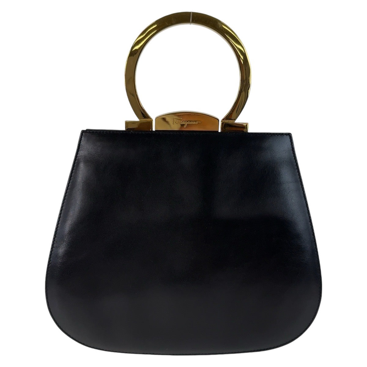 13050
Salvatore Ferragamo サルヴァトーレフェラガモ ガンチーニ ブラック 黒 ゴールド金具 ハンドバッグ バニティバッグ  レディース