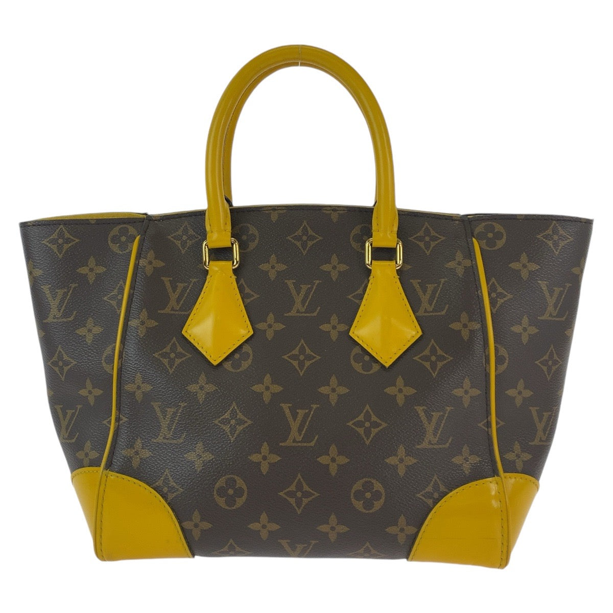 LOUIS VUITTON ルイヴィトン モノグラム フェニックスPM ブラウン イエロー ゴールド金具 PVC / レザー M41536 トートバッグ ハンドバッグ ショルダーバッグ 2way  レディース