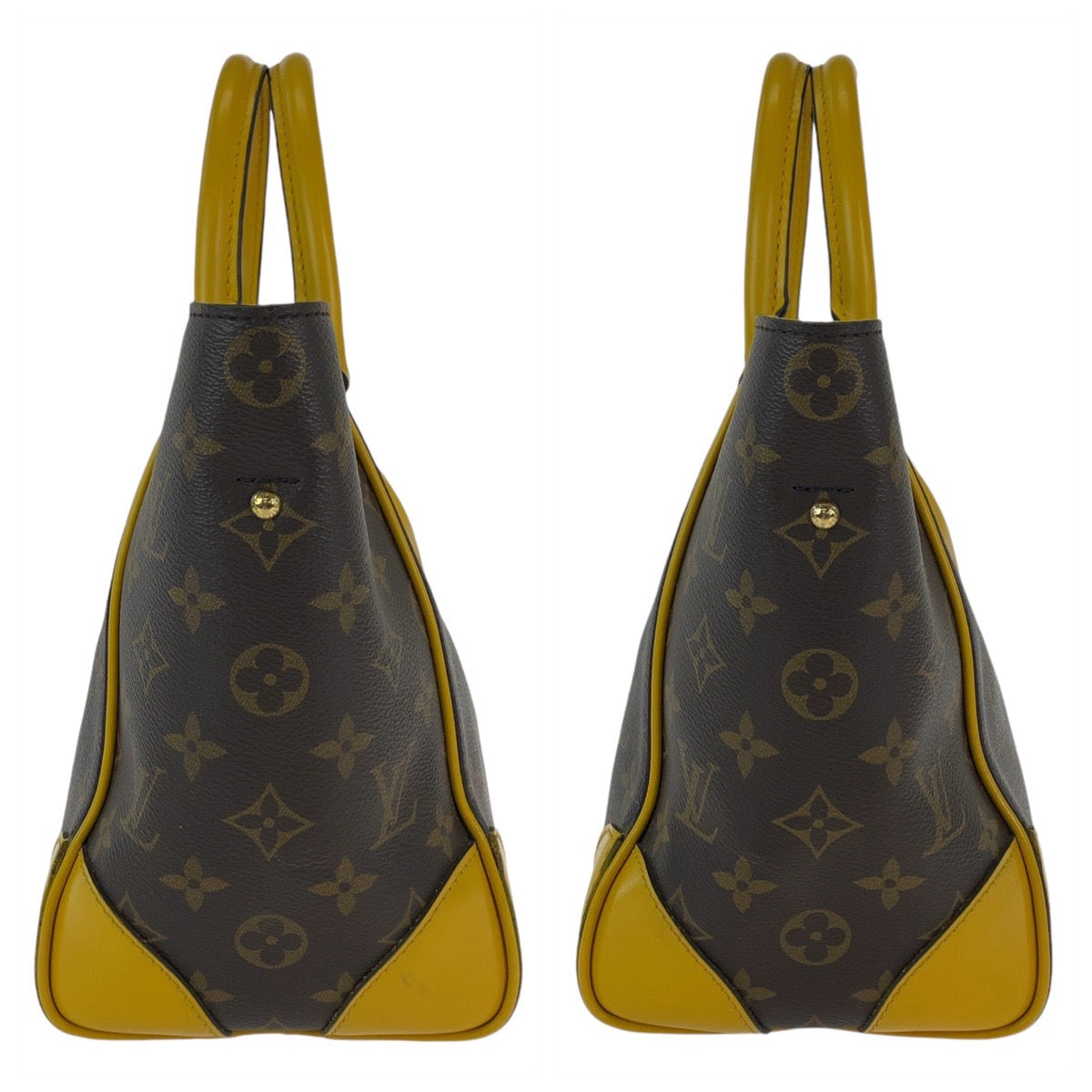 LOUIS VUITTON ルイヴィトン モノグラム フェニックスPM ブラウン イエロー ゴールド金具 PVC / レザー M41536 トートバッグ ハンドバッグ ショルダーバッグ 2way  レディース