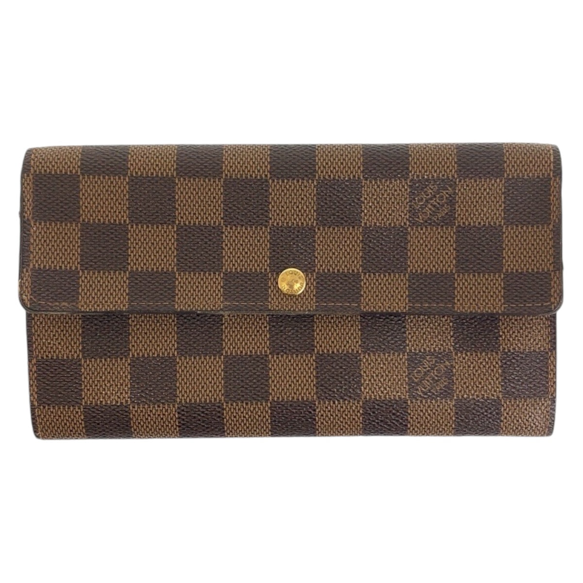 111862
LOUIS VUITTON ルイヴィトン ヴィンテージ ダミエ ポルトモネ クレディ ブラウン ゴールド金具 PVC N61725 長財布 ロングウォレット 男女兼用  レディース