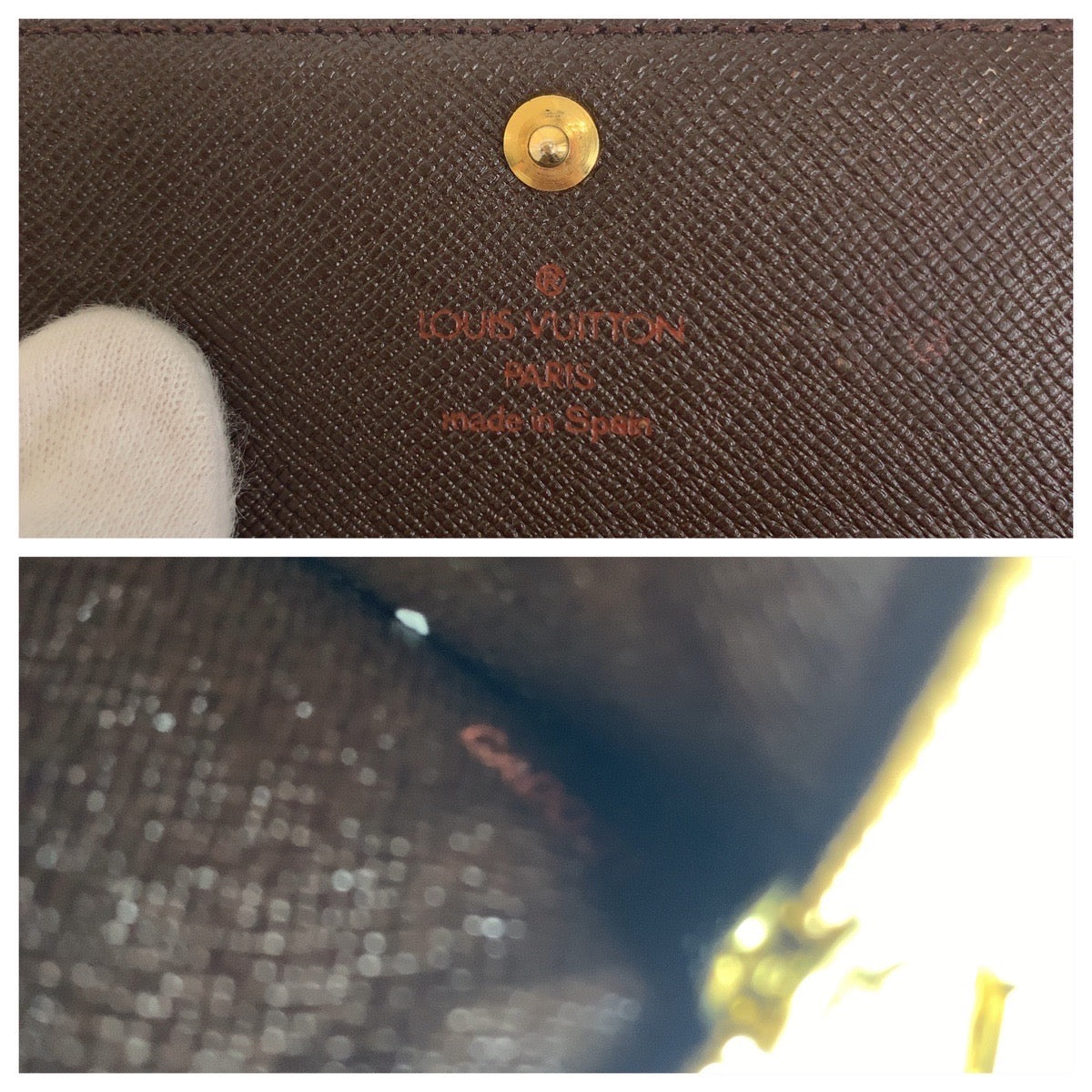 111862
LOUIS VUITTON ルイヴィトン ヴィンテージ ダミエ ポルトモネ クレディ ブラウン ゴールド金具 PVC N61725 長財布 ロングウォレット 男女兼用  レディース