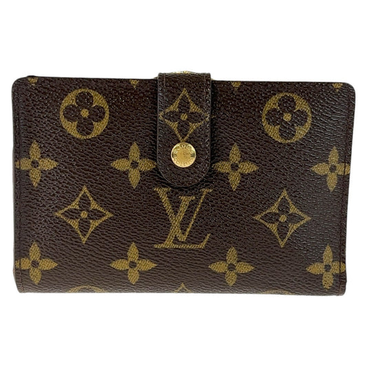 12807
LOUIS VUITTON ルイヴィトン モノグラム ポルトモネ ビエ ヴィエノワ ブラウン ゴールド金具 PVC M61663 折財布 コンパクトウォレット  レディース