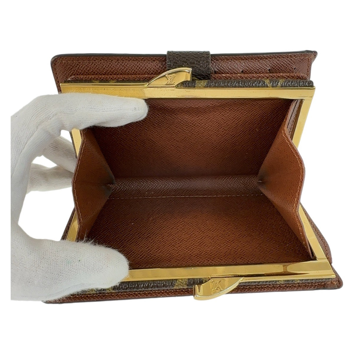 12807
LOUIS VUITTON ルイヴィトン モノグラム ポルトモネ ビエ ヴィエノワ ブラウン ゴールド金具 PVC M61663 折財布 コンパクトウォレット  レディース