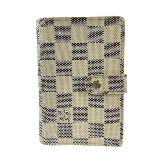 11860
LOUIS VUITTON ルイヴィトン ダミエ アズール ポルトフォイユ ヴィエノワ ホワイト グレー ゴールド金具 PVC N61676 折財布 コンパクトウォレット  レディース