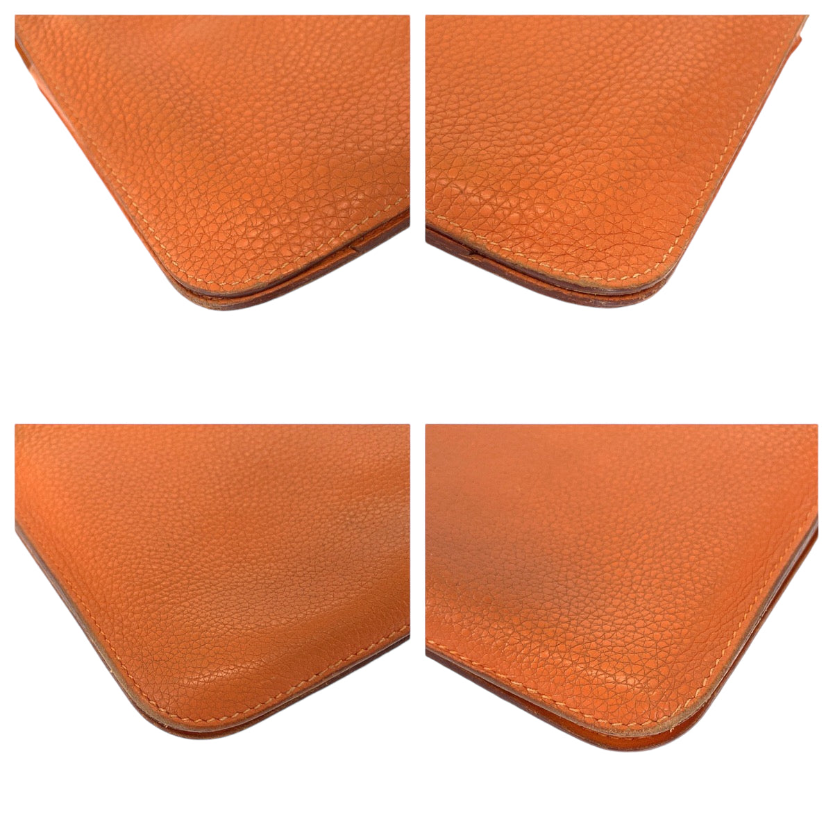 112805
HERMES エルメス ドゴンGM オレンジ シルバー金具 トゴ 長財布 ロングウォレット R刻印  レディース