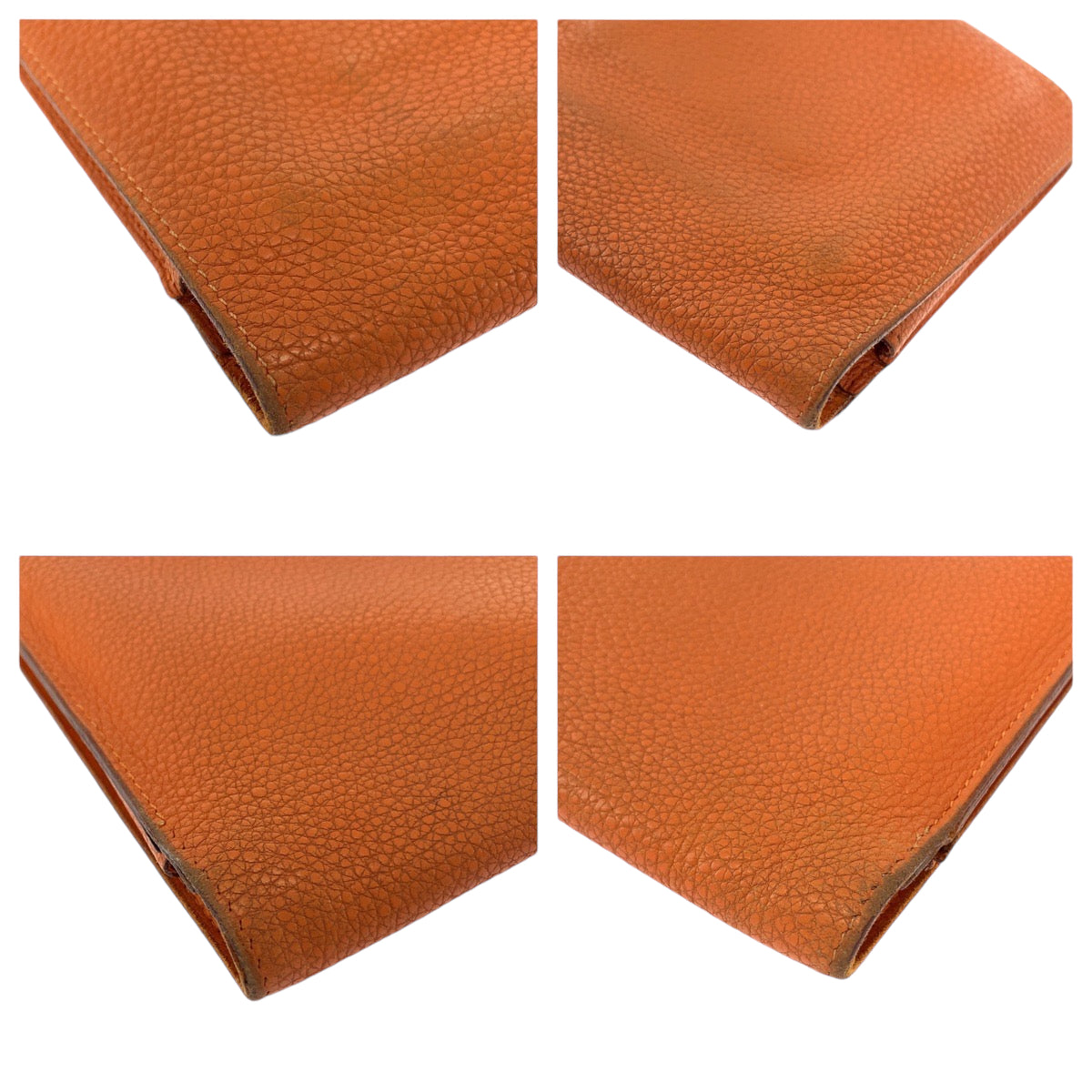 112805
HERMES エルメス ドゴンGM オレンジ シルバー金具 トゴ 長財布 ロングウォレット R刻印  レディース