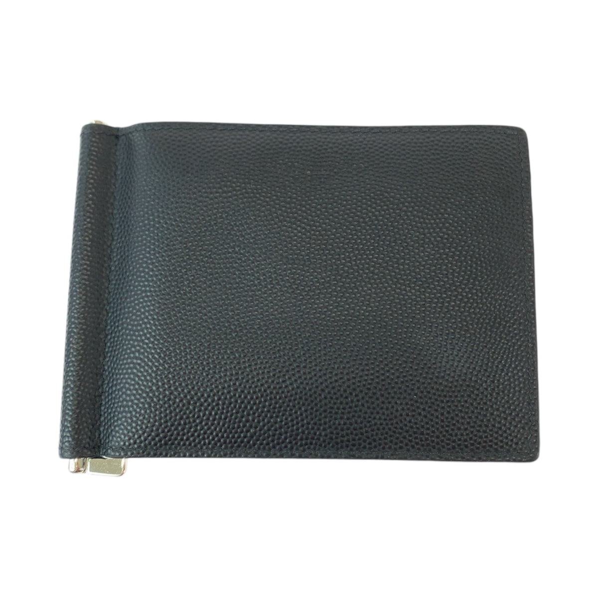 13055
SAINT LAURENT PARIS サンローランパリ ブラック 黒 シルバー金具 レザー カードケース マネークリップ メンズ ABP39