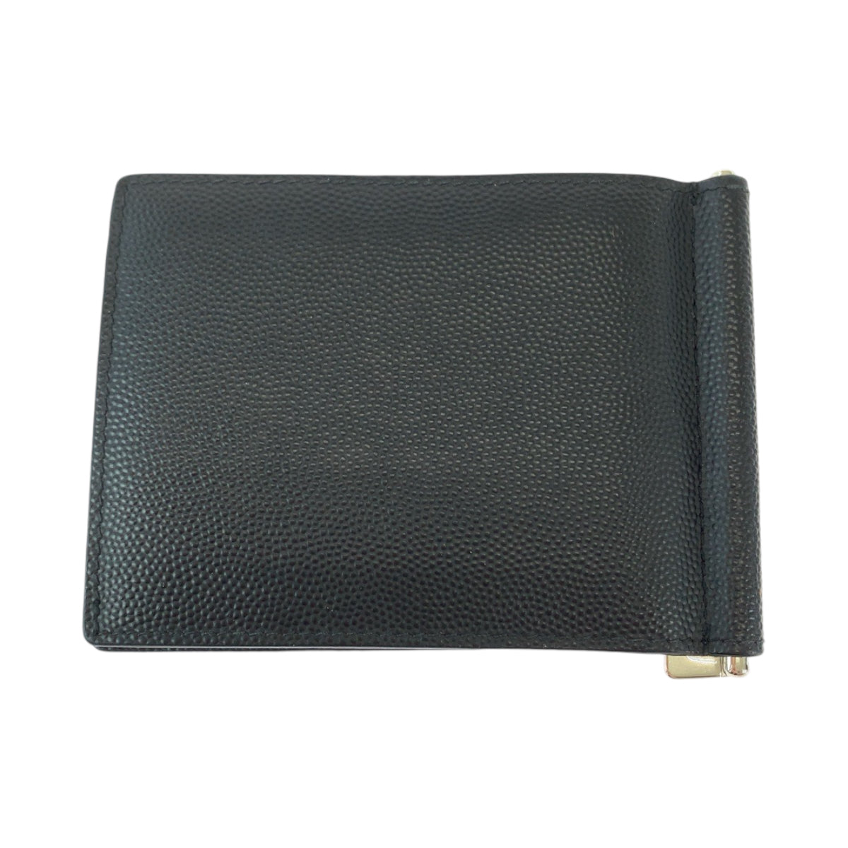 13055
SAINT LAURENT PARIS サンローランパリ ブラック 黒 シルバー金具 レザー カードケース マネークリップ メンズ ABP39