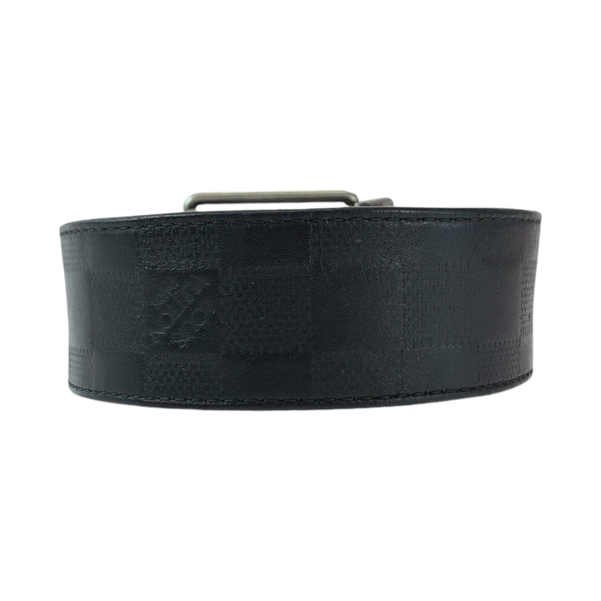 13056
LOUIS VUITTON ルイヴィトン ダミエアンフィニ サンチュール 95cm ブラック 黒 ブラウン シルバー金具 レザー M9150 ベルト  メンズ