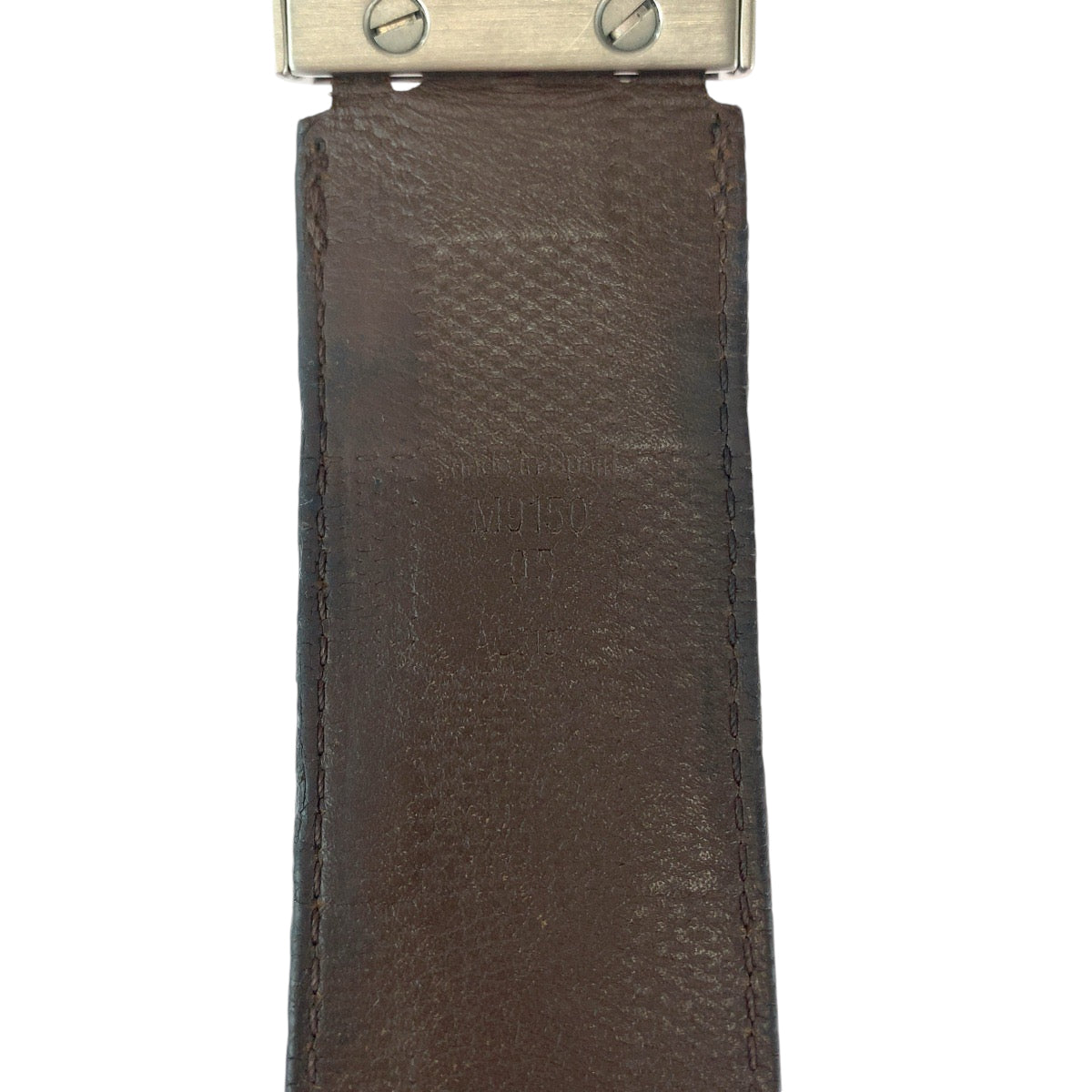 13056
LOUIS VUITTON ルイヴィトン ダミエアンフィニ サンチュール 95cm ブラック 黒 ブラウン シルバー金具 レザー M9150 ベルト  メンズ