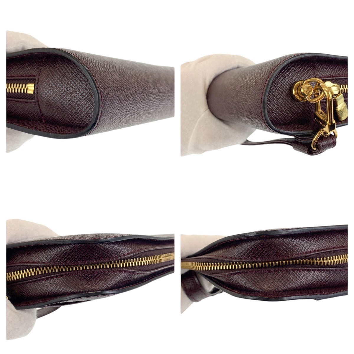 13057
LOUIS VUITTON ルイヴィトン タイガ バイカル アカジュー ワインレッド ボルドー ゴールド金具 レザー M30186 セカンドバッグ クラッチバッグ  メンズ
