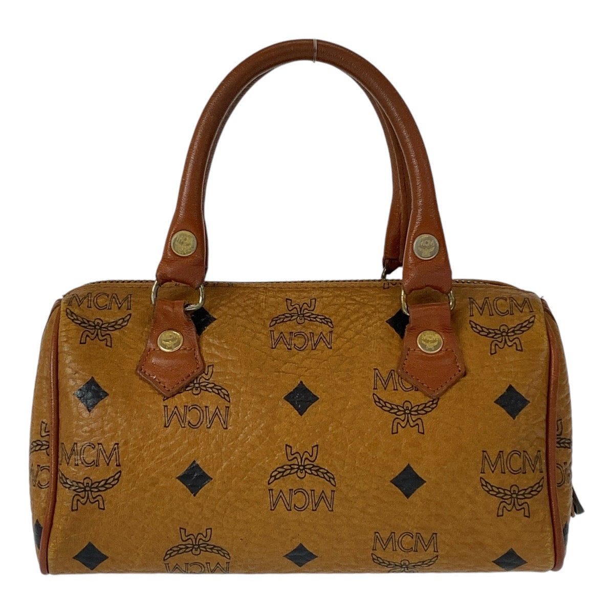 111857
MCM エム シー エム ヴィンテージ ヴィセトス コニャック ブラウン ゴールド金具 レザー 斜め掛け ショルダーバッグ ハンドバッグ 2way  レディース