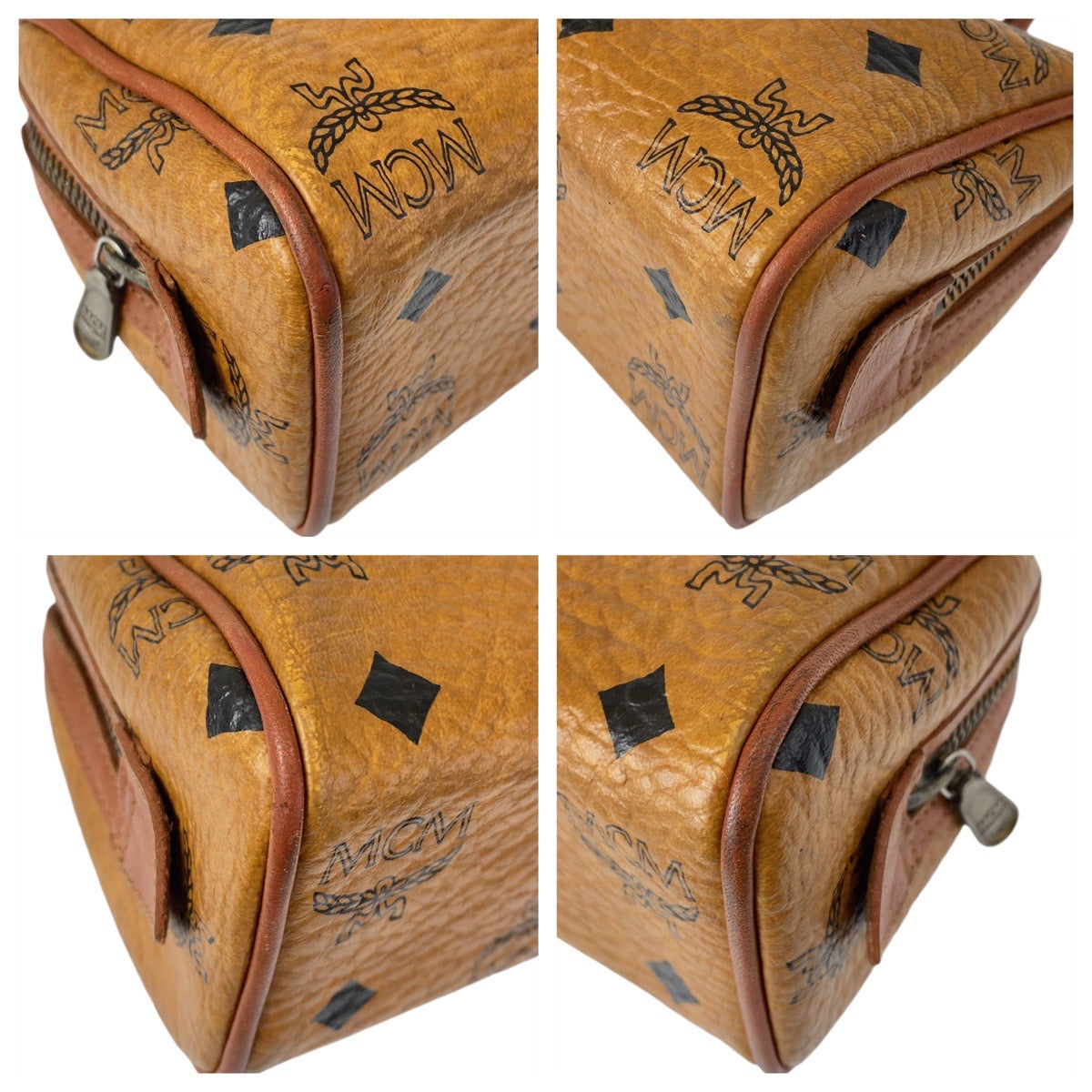 111857
MCM エム シー エム ヴィンテージ ヴィセトス コニャック ブラウン ゴールド金具 レザー 斜め掛け ショルダーバッグ ハンドバッグ 2way  レディース