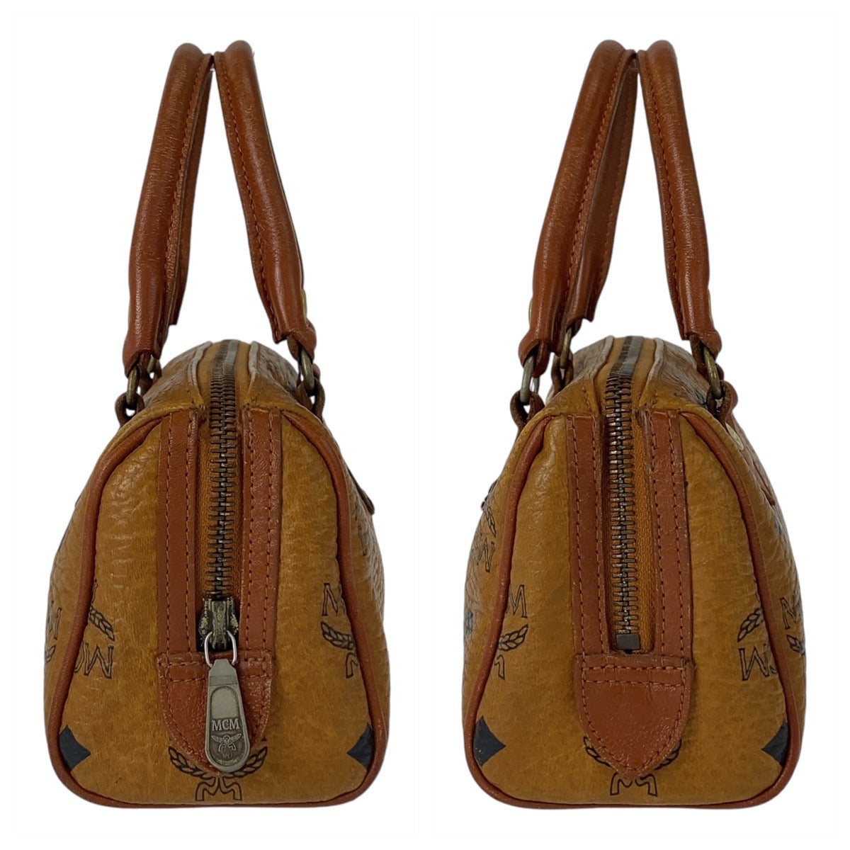 111857
MCM エム シー エム ヴィンテージ ヴィセトス コニャック ブラウン ゴールド金具 レザー 斜め掛け ショルダーバッグ ハンドバッグ 2way  レディース