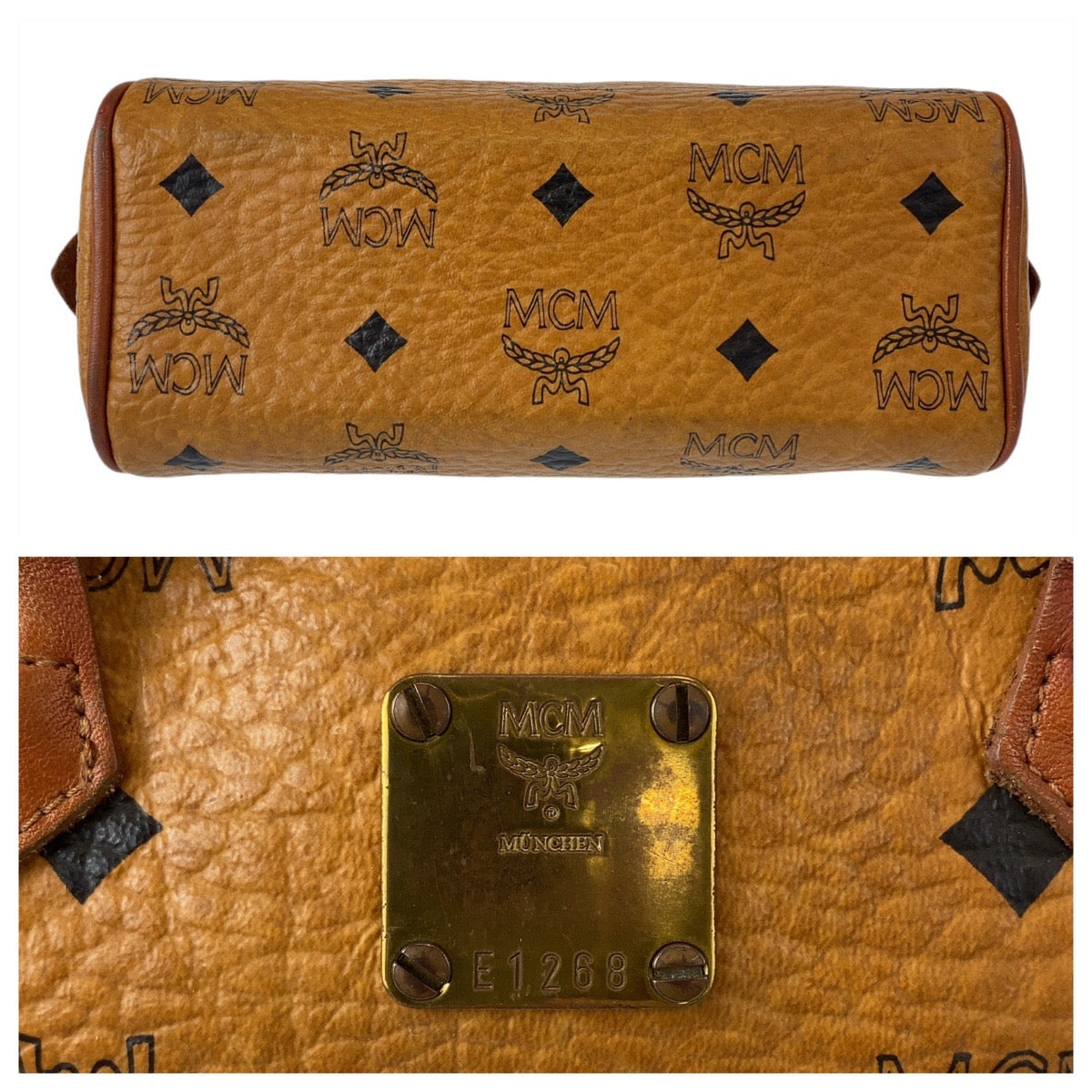 111857
MCM エム シー エム ヴィンテージ ヴィセトス コニャック ブラウン ゴールド金具 レザー 斜め掛け ショルダーバッグ ハンドバッグ 2way  レディース
