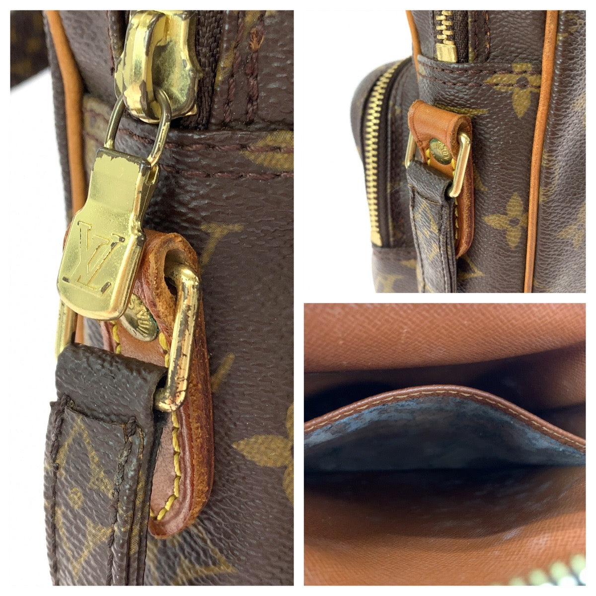 12795
LOUIS VUITTON ルイヴィトン モノグラム アマゾン ブラウン ゴールド金具 PVC M45236 ショルダーバッグ ポシェット  レディース