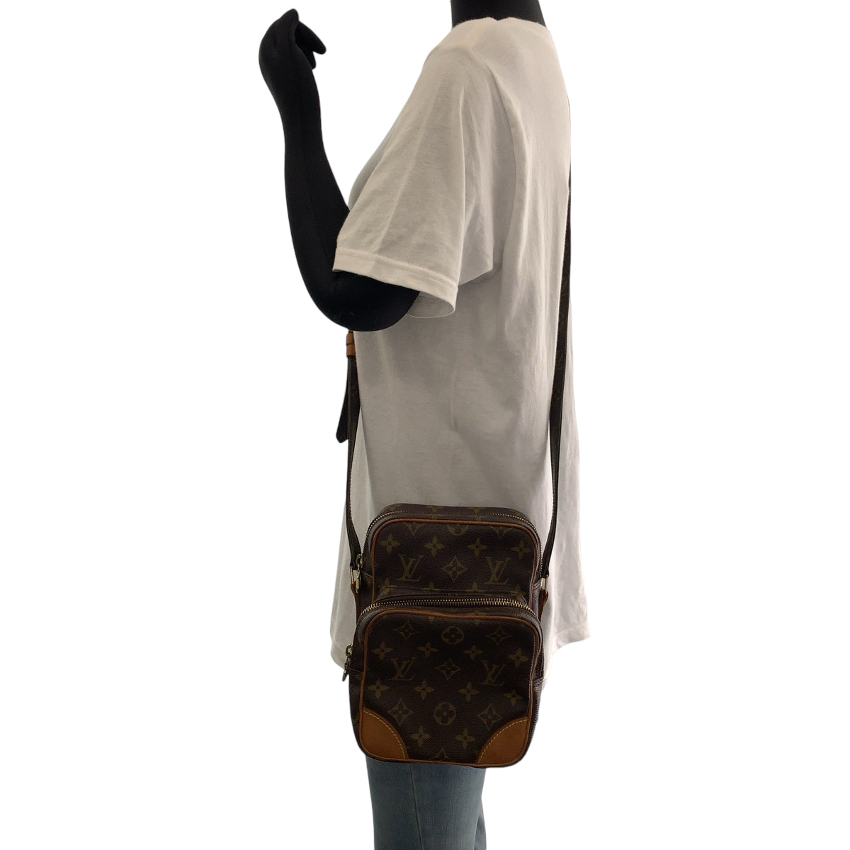 12795
LOUIS VUITTON ルイヴィトン モノグラム アマゾン ブラウン ゴールド金具 PVC M45236 ショルダーバッグ ポシェット  レディース