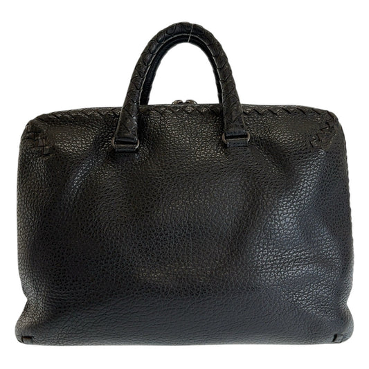 13061
BOTTEGAVENETA ボッテガヴェネタ イントレチャート ブラック 黒 シルバー金具 レザー ビジネスバッグ ブリーフケース  メンズ