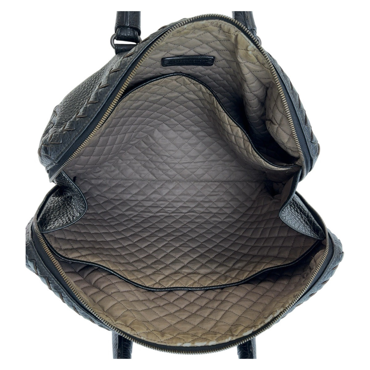 13061
BOTTEGAVENETA ボッテガヴェネタ イントレチャート ブラック 黒 シルバー金具 レザー ビジネスバッグ ブリーフケース  メンズ