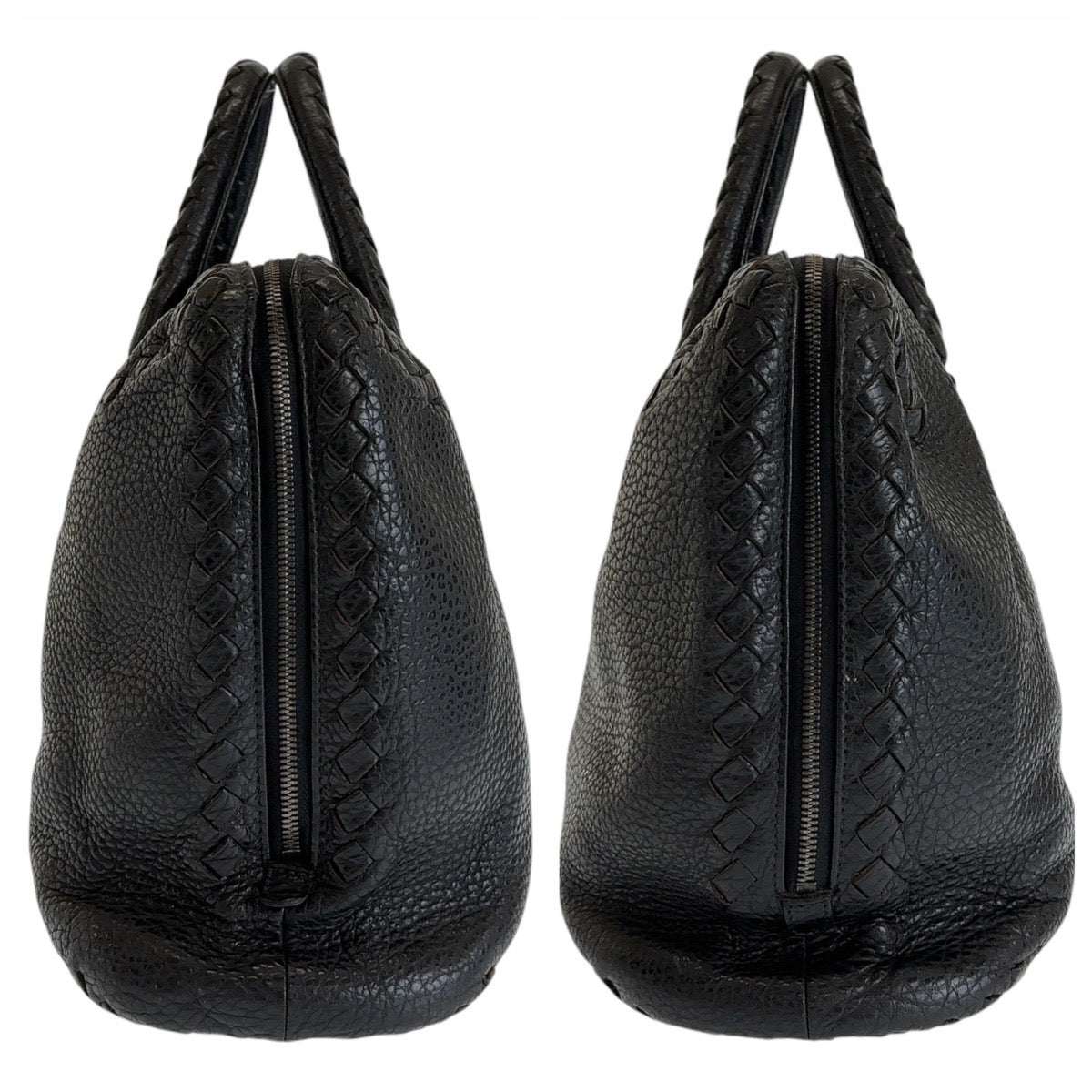 13061
BOTTEGAVENETA ボッテガヴェネタ イントレチャート ブラック 黒 シルバー金具 レザー ビジネスバッグ ブリーフケース  メンズ
