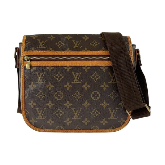 13062
LOUIS VUITTON ルイヴィトン モノグラム ボスフォールPM ブラウン ゴールド金具 PVC / レザー M40106 斜め掛け ショルダーバッグ メッセンジャーバッグ  レディース